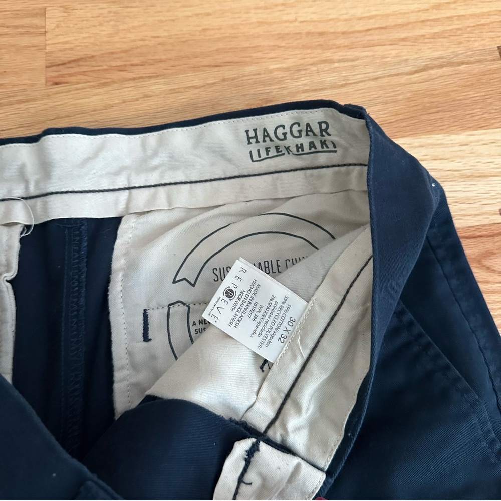Men’s Haggar Life Khaki Sustainable Chino Slim Fit 30 x 32 - Picture 6 of 10